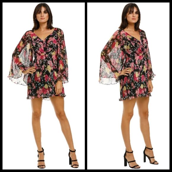 💕TALULAH💕 Midnight Fiesta Mini Dress ~ Floral Print Small S NWOT - Picture 2 of 12